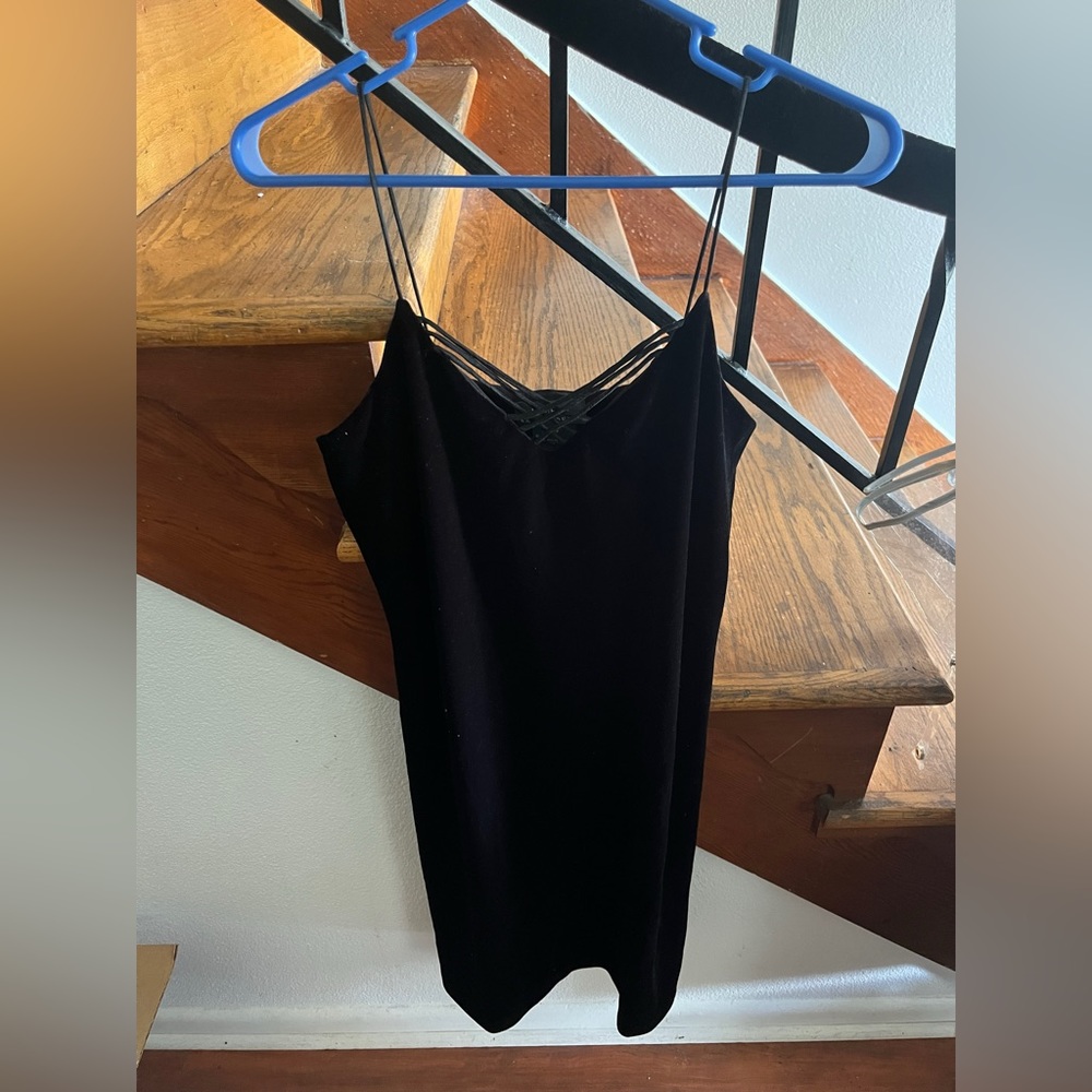Vintage Ralph Lauren velvet dress black